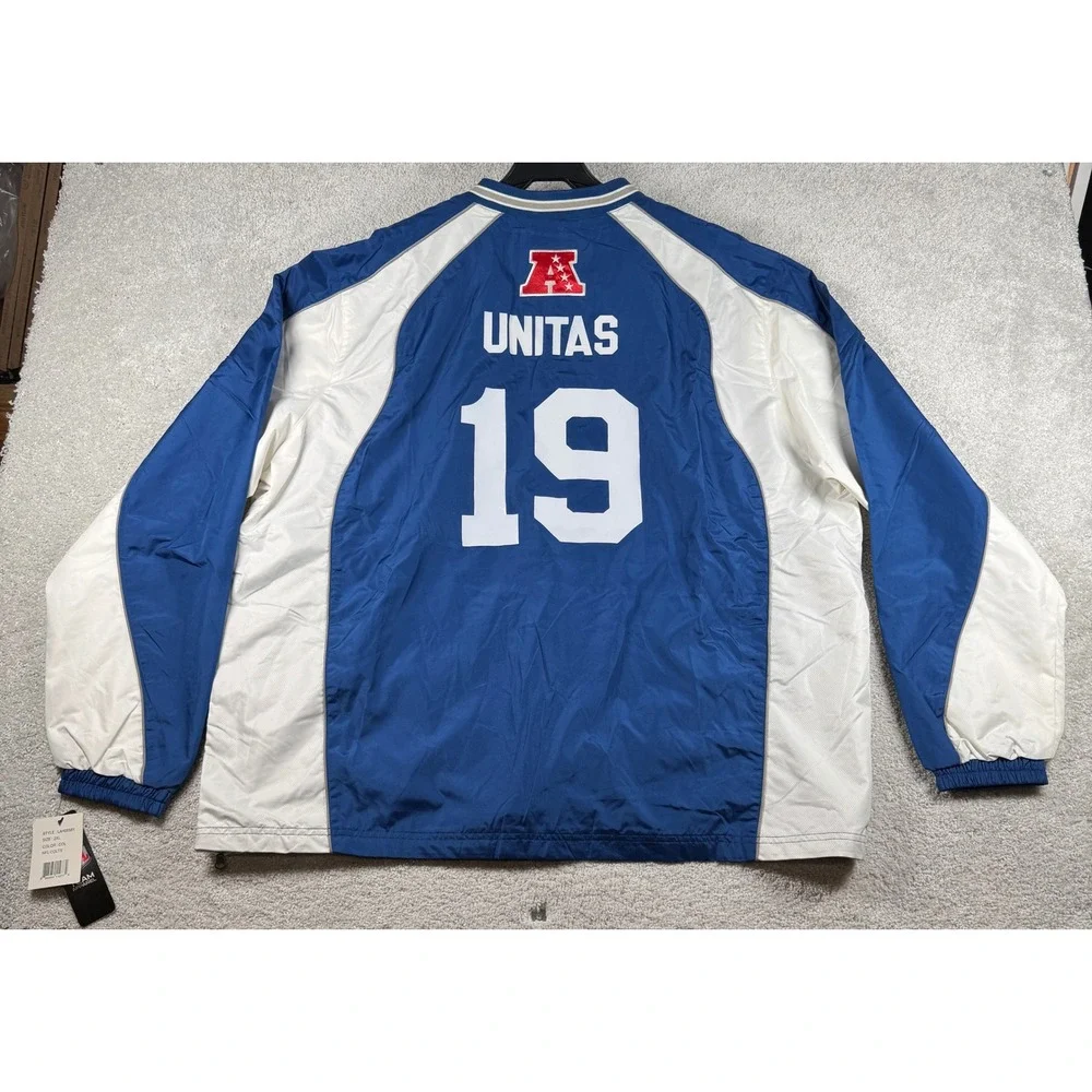 Johnny Unitas Indianapolis Colts NFL Football 2XL Baltimore Windbreaker XXL New